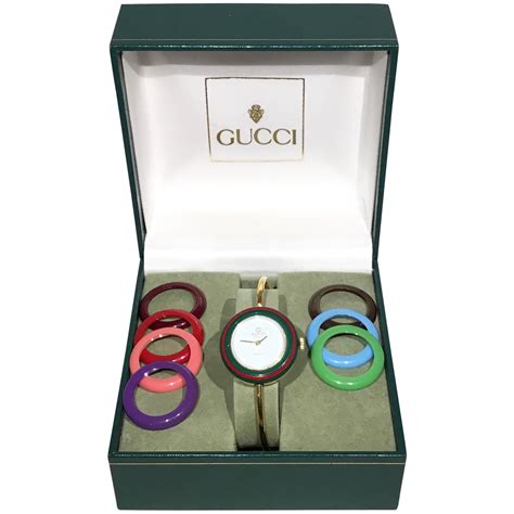 gucci interchangeable bezel watch|vintage gucci change bezel watch.